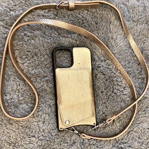 Like New Pewter/Champagne Bandolier Crossbody